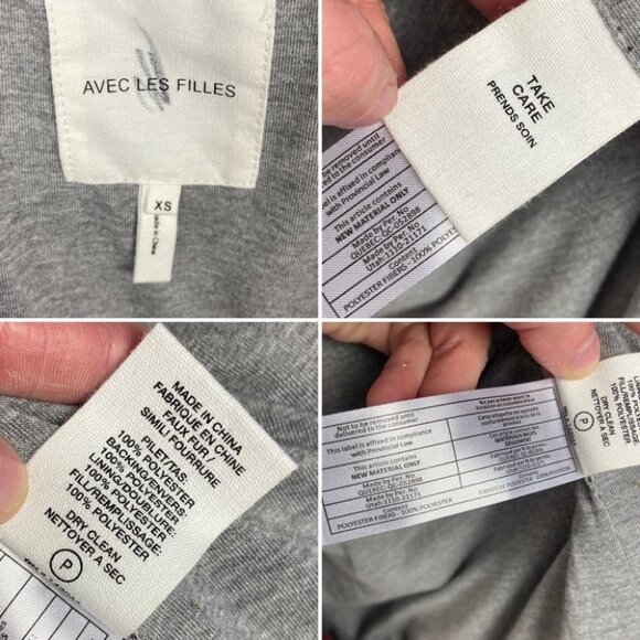 Avec Les Filles Faux‎ Fur Puffer Jacket Burgundy Wine Size XS Nordstrom Coat NEW - Picture 9 of 15